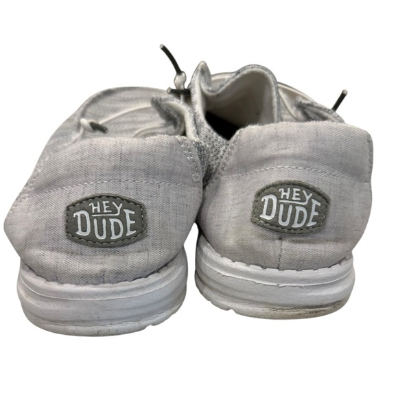 Hey Dude Wendy Sox Glacier Gray Slip On Shoes Size 9 - Picture 3 of 7